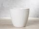 Greengate Latte Cup ALICE Weiss Kaffee Becher Everyday Keramik Geschirr White 300 ml Rillenmuster Hygge für jeden Tag