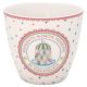 Greengate Latte Cup TENNA Weiss mit bunten Punkten Moments worth sharing Porzellan Tasse 300 ml Greengate Design Nr STWLATTEN0106