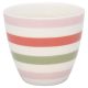 Greengate Latte Cup VALENTINA Weiss mit bunten Streifen Porzellan Tasse 300 ml Greengate Becher Design Nr STWLATVAL0106