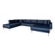 House Nordic Sofa LIDO Blau Samt U-Form Rechts Kurz XXL Wohnlandschaft 370x220 cm HS Model Nr 1301453