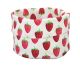 Krasilnikoff Brotkorb weiß mit Erdbeeren aus Baumwolle Tischkorb im Erdbeer Design aus Stoff