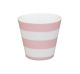 Krasilnikoff Espresso Tasse rosa pink mit weißen Streifen aus Porzellan ohne Henkel gestreift für 80 ml
