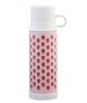 Krasilnikoff Thermoskanne mit Becher ERDBEEREN Rosa 500 ml Erdbeermuster Isoflasche mit Tasse Nr TF322