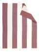 Linum Geschirrtuch Ravioli Rot Weiss Gestreift Baumwoll Geschirrhandtuch 50x70 cm mit Blockstreifen Produkt Code 13RAV05700D90