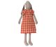 Maileg Hase Bunny Size 3 im Rot Orange kariertem Kleid Nr 16-2300-00