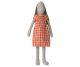 Maileg Hase Bunny Size 5 im Rot Orange kariertem Kleid Nr 16-2500-00