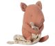 Maileg Kuschelfreunde Schwein Rosa mit gepunkteten Ohren mit Schnuffeltuch bunte Pünktchen Nr.16-1973-00