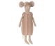 Maileg Maus Medium in beige rosa gestreiftem Nachthemd mit Schlafmaske Nr 17-2400-00