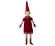 Maileg Weihnachtsfrau rotes Wollkleid im Norwegerlook gestreifte Strumpfhose und braune Stiefel Pixy Wichtel Frau Santa Nr.14-1483-00