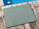 Pad Fussmatte Outdoor Teppich POOL Opal Türkis Sand 52x72 cm zweifarbig am Schwimmbecken oder auf der Terrasse als Fussmatte UV und Wetterbeständig Web-Look für draussen und drinnen