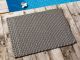 Pad Fussmatte Outdoor Teppich POOL Stone Grau Sand 52x72 cm zweifarbig am Schwimmbecken oder auf der Terrasse als Fussmatte UV und Wetterbeständig Web-Look für draussen und drinnen