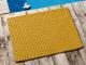 Pad Fussmatte Outdoor Teppich UNI Gelb 52x72 cm am Schwimmbecken oder auf der Terrasse als Fussmatte UV und Wetterbeständig Web-Look für draussen und drinnen