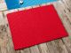 Pad Fussmatte Outdoor Teppich UNI Rot 72x92 cm am Schwimmbecken oder auf der Terrasse als Fussmatte UV und Wetterbeständig Web-Look für draussen und drinnen