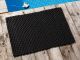 Pad Fussmatte Outdoor Teppich UNI Schwarz 52x72 cm am Schwimmbecken oder auf der Terrasse als Fussmatte UV und Wetterbeständig Web-Look für draussen und drinnen