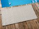 Pad Outdoor Teppich POOL Sand Weiss 72x132 cm zweifarbig am Schwimmbecken oder auf der Terrasse als Fussmatte UV und Wetterbeständig Web-Look für draussen und drinnen