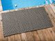 Pad Outdoor Teppich POOL Schwarz Sand 72x132 cm zweifarbig am Schwimmbecken oder auf der Terrasse als Fussmatte UV und Wetterbeständig Web-Look für draussen und drinnen