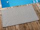 Pad Outdoor Teppich POOL Stone Grau Weiss 72x132 cm zweifarbig am Schwimmbecken oder auf der Terrasse als Fussmatte UV und Wetterbeständig Web-Look für draussen und drinnen