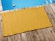 Pad Outdoor Teppich UNI Gelb 72x132 cm am Schwimmbecken oder auf der Terrasse als Fussmatte UV und Wetterbeständig Web-Look für draussen und drinnen
