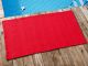 Pad Outdoor Teppich UNI Rot 72x132 cm am Schwimmbecken oder auf der Terrasse als Fussmatte UV und Wetterbeständig Web-Look für draussen und drinnen