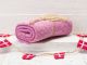 Solwang Handtuch Organisch Rosa Küchentuch aus Bio Baumwolle gestrickt in rosa meliert OH1718