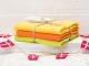 Solwang Wischtücher Gelb Orange Lime Grün Kombi 3er Pack Wischtuch aus Öko Tex zertifizierte Baumwolle