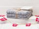 Solwang Wischtücher Grau Meliert 3er Pack Wischtuch aus Öko Tex zertifizierte Baumwolle in Weiß Grau Mix