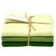 Solwang Wischtücher waldgrün kombi aus Baumwolle 3 gestrickte grüne Solwang Tücher im Set