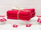Solwang Wischtücher Warm Rot Kombi 3er Pack Wischtuch aus Öko Tex zertifizierte Baumwolle drei rote Wischlappen im Set