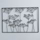 Wandobjekt Wiesenblumen Schwarz 75x110 cm Wandbild aus Metall