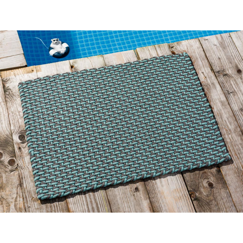 Pad In Outdoor Matte POOL grau schwarz 52x72 Fussmatte Badezimmermatte Teppich 