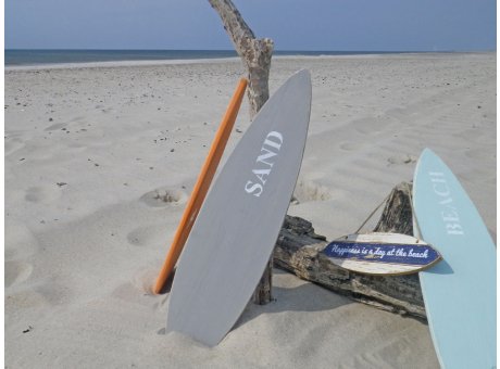 Schild SURFBOARD Grau 15x60