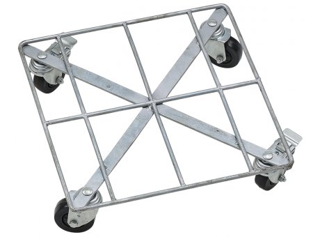 A2 Living Trolley für Rattan Korb Eckig 43x43 cm mit 4 Rädern Pflanzenroller Rolluntersetzer aus Metall A2 Nr 20513