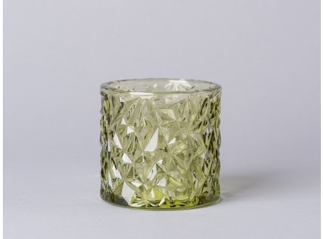 Bloomingville Kerzenhalter grün Votive Glas Windlicht 8cm