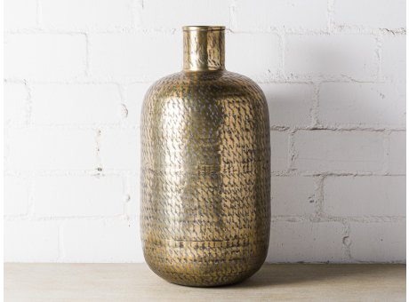 Bloomingville Vase Gold XL 65 cm groß Blumenvase aus Messing Metall als Bodenvase Dekoration