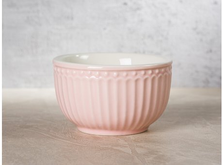 Greengate Schale Mini ALICE Rosa Dipschale Everyday Keramik Geschirr Schüssel Pale Pink Rillenmuster Hygge für jeden Tag