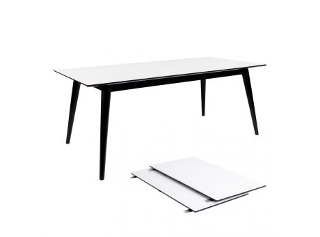 House Nordic Esstisch COPENHAGEN Weiß Beine Schwarz Tisch 90x285 cm HN Nr 2201001