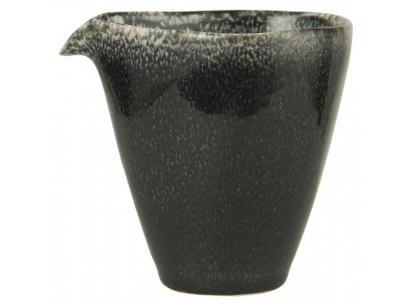 IB Laursen Kanne mit Tülle Mini DUNES Schwarz ANTIQUE BLACK Keramik Milchkännchen IB Geschirr Produkt Nummer 2453-25