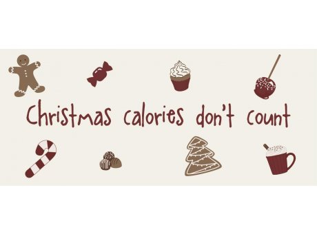 IB Laursen Metallschild Christmas Calories don't count