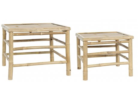 IB Laursen Tisch Bambus 2er Set Beistelltische Garten Möbel IB Laursen Tisch Set Nr 2295-00
