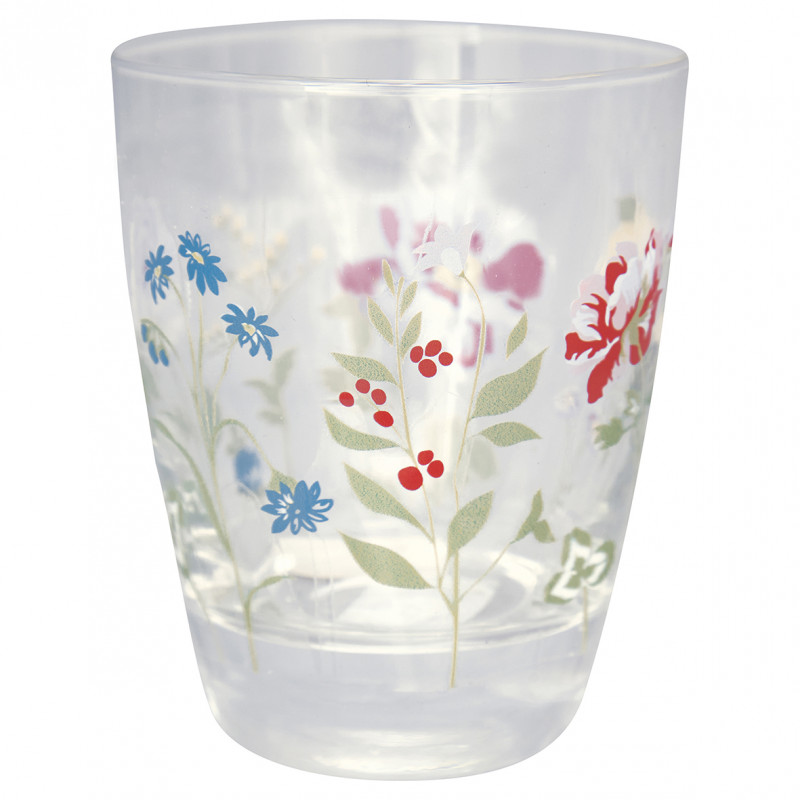 Greengate Glas THILDE mit Blumen Wasserglas Klarglas 300 ml Greengate Produkt Nr GLAWATTHL0112