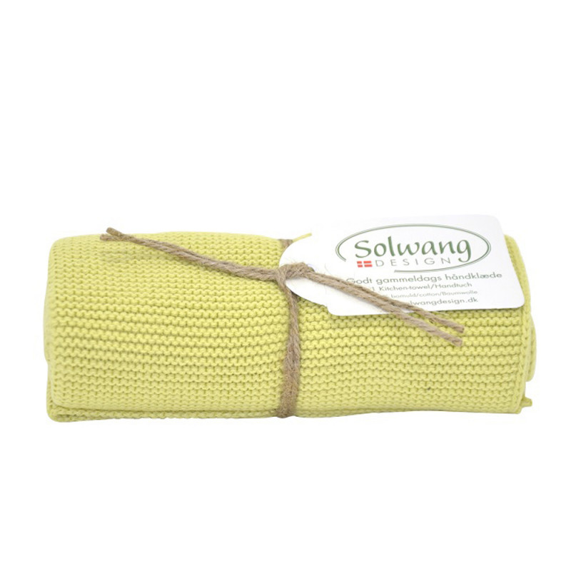 Solwang Küchentuch Frühlingsgrün Hell Handtuch  aus Baumwolle gestrickt Grün Solwang Design Geschirrtuch Nr H136