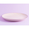 Bloomingville Essteller MAYA Keramik Teller 28 cm Geschirr Speiseteller rosa seitlich