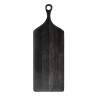 Bloomingville Serviertablett Schwarz Akazie Tapasbrett groß mit Griff und Aufhänger aus Akazienholz 70 cm lang