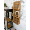 Chic Antique Magazinhalter Regal mit 3 Fächern aus Holz Wandregal 90 x 35 cm