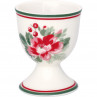 Greengate Eierbecher CHARLINE Weiss Porzellan mit Blumen Rand Rot Grün 40ml Greengate Produkt Nr. STWEGCCHN0106