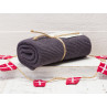 Solwang Handtuch Warm Dunkelgrau Küchentuch Baumwolle gestrickt im warmen dunklen Grau Ton H87