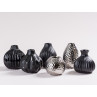 Vase Ruth Rosie Anne De Silva Lina schwarz und silber Blumenvase aus Keramik diverse Grössen moderne Dekoration Gruppe