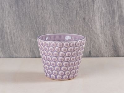 Bloomingville Votive Punkte rosa mauwe Keramik Windlicht Teelichthalter