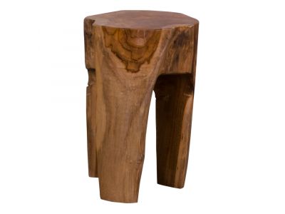 House Nordic Hocker ROSE 26x40 cm Beistelltisch Teak Holz Sitzhocker Nr 1501020