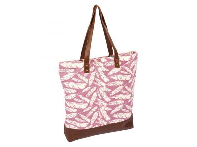 Pad Tasche Feather rosa dusty pink Shopper im Feder Design